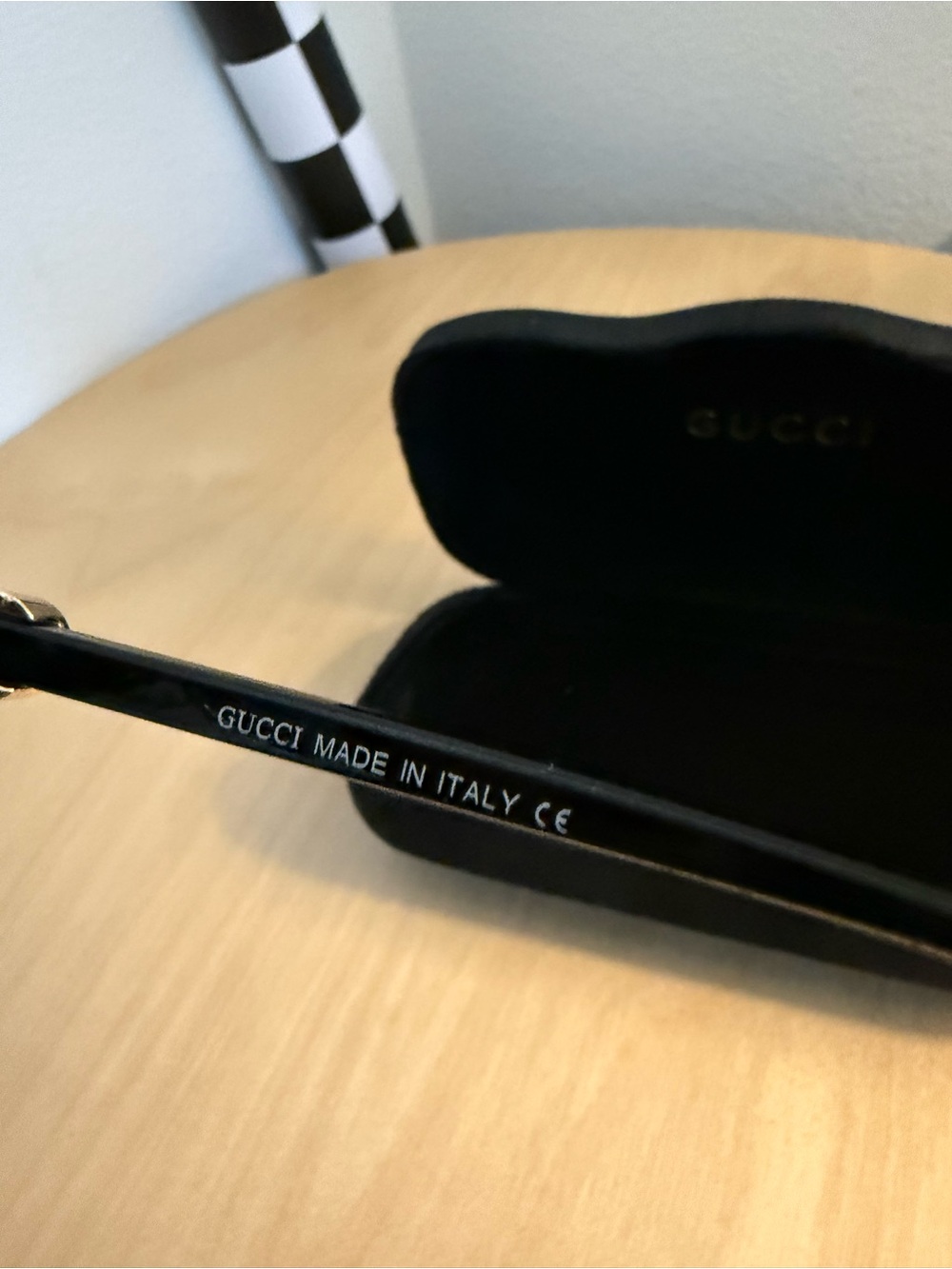 Gucci Gold Metal Frame Sunglasses with Dark Lenses - Picture 3 of 3